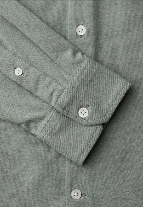 Langarm Hemd  im Melange-Look dusty mint