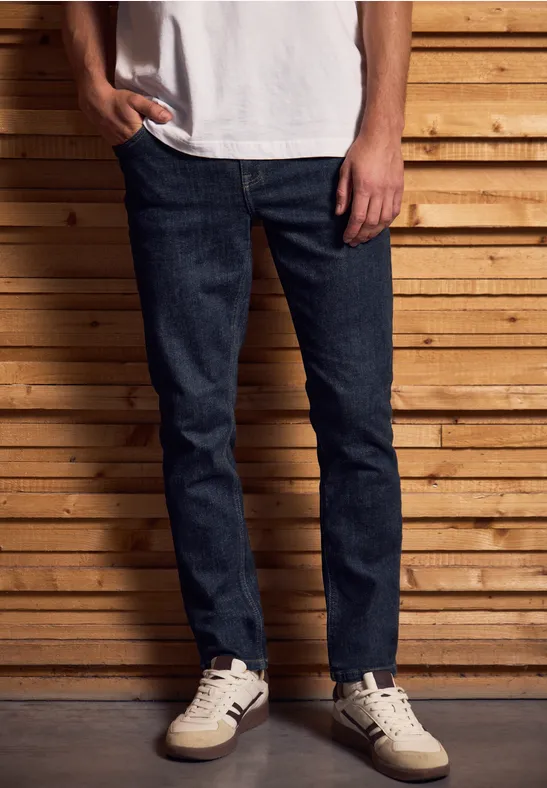 Regular Fit Jeans dark blue rinsed wash