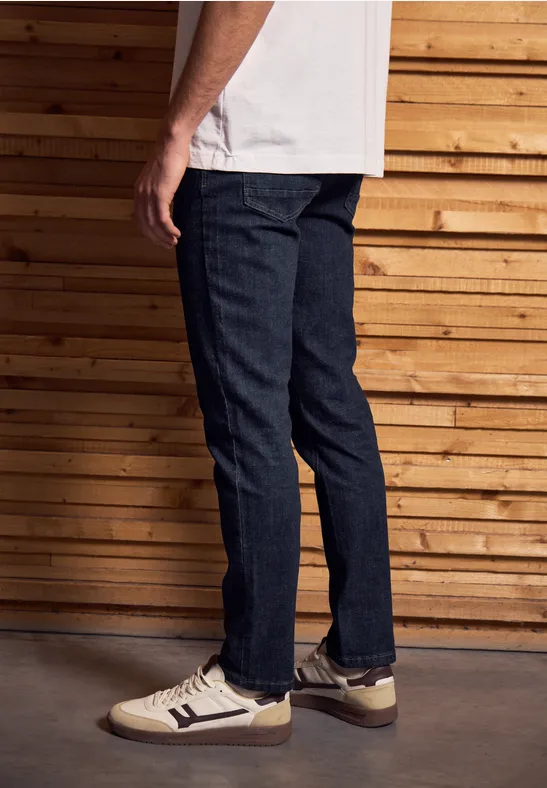 Regular Fit Jeans dark blue rinsed wash