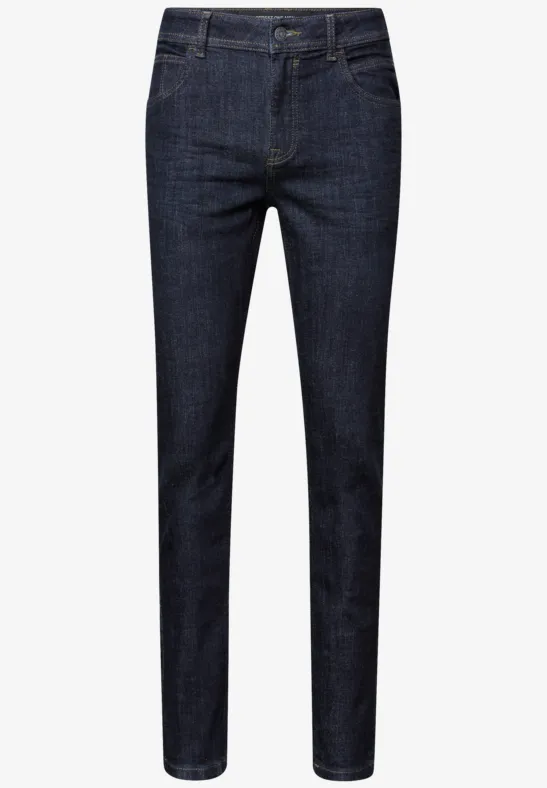 Regular Fit Jeans dark blue rinsed wash