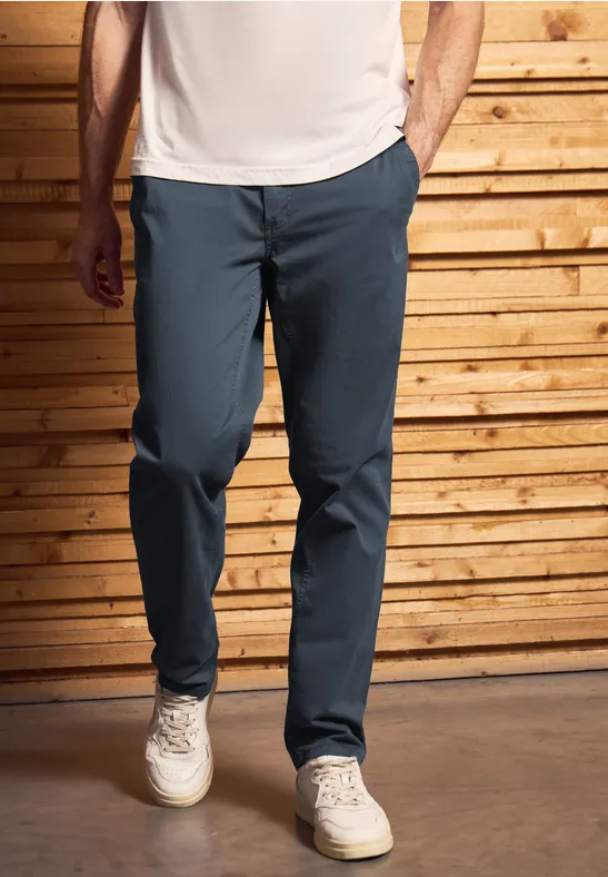 Klassische Chino grey blue