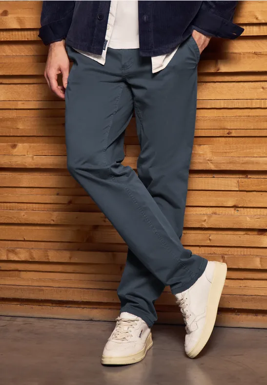 Klassische Chino grey blue