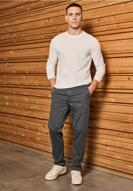 Klassische Chino iron grey