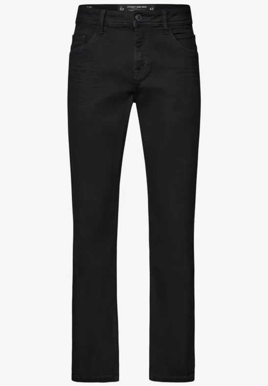 Straight Leg Jeans clean black