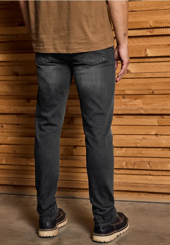 Slim Leg Jeans black random wash