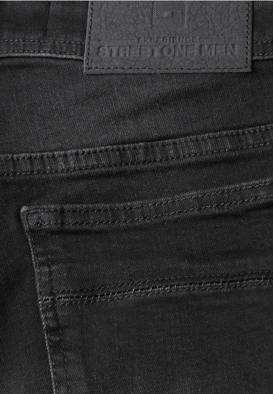 Slim Leg Jeans black random wash