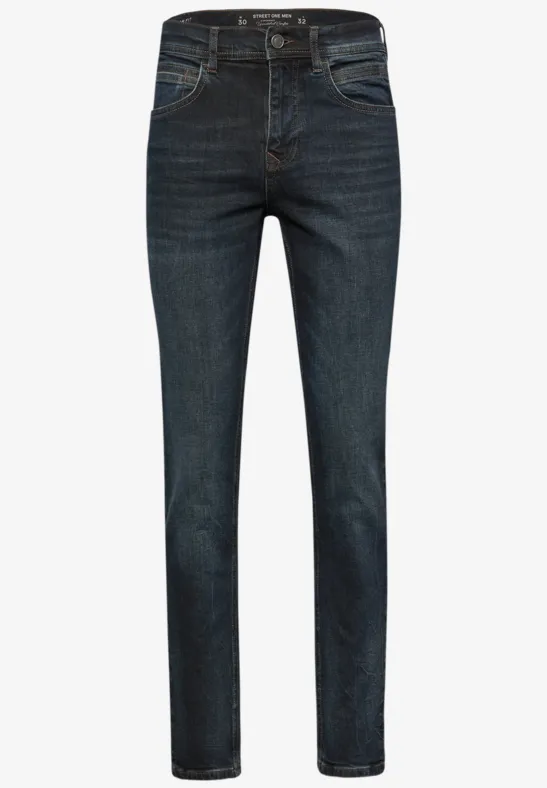 Regular Fit jeans dark blue coated