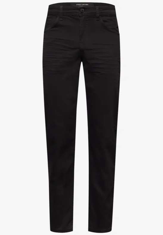 Broek met visgraatmotief Black