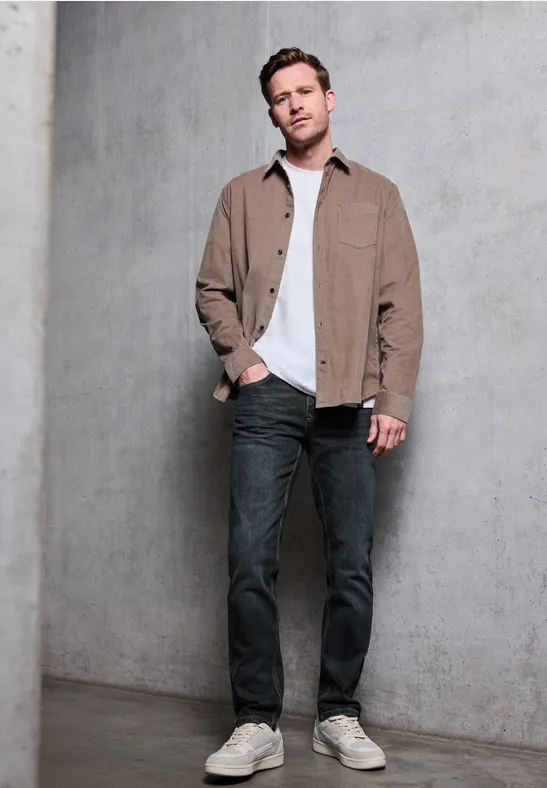 Jeans Slim Fit dark blue coated