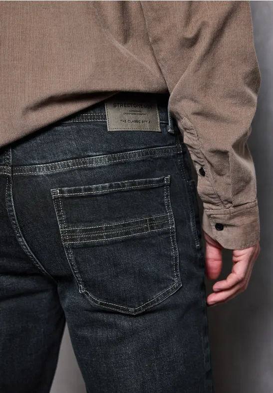 Jeans Slim Fit dark blue coated