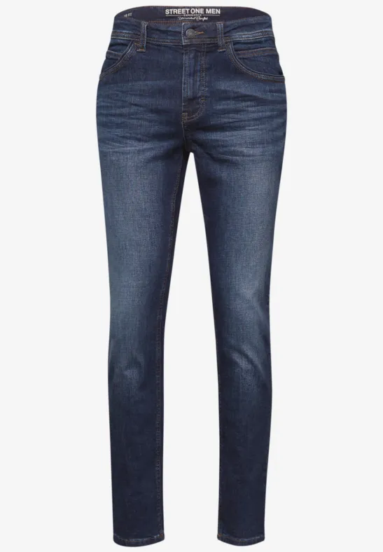 Regular Fit Jeans deep indigo blue wash