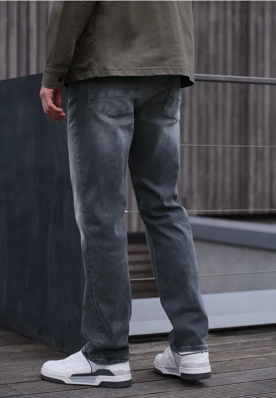 Regular Fit Jeans mid grey overdye blue