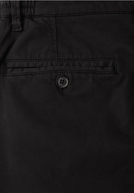 Chino mit Stretchbund Black