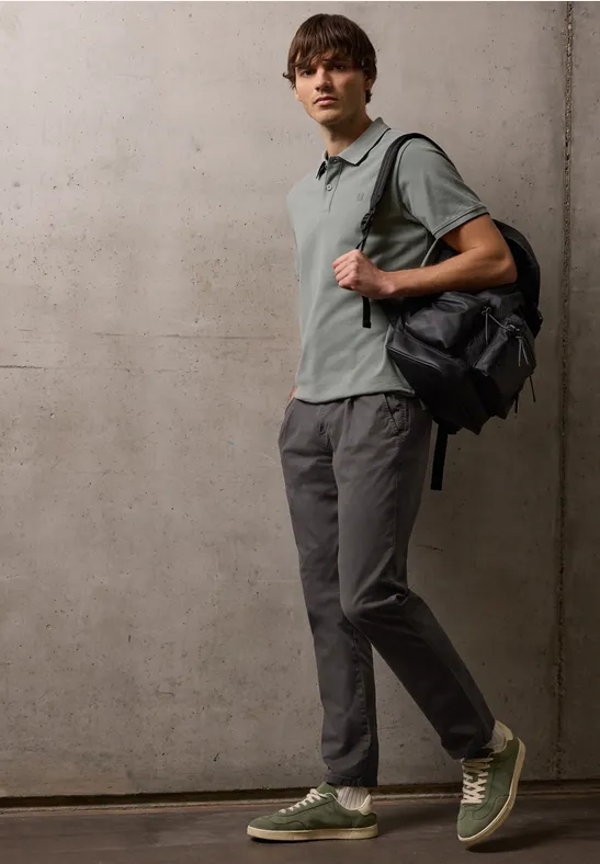 Chino met structuur industrial grey