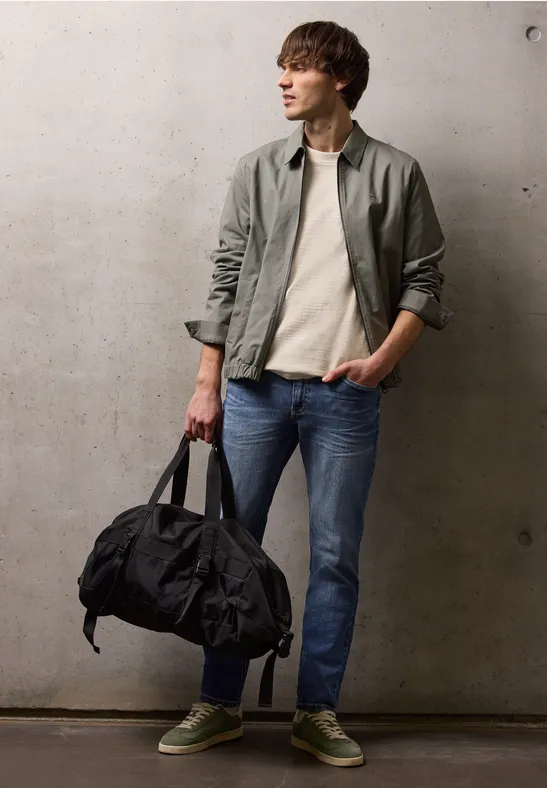 Slim Leg Jeans indigo blue random wash