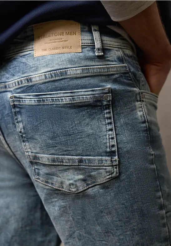 Straight Legs jeans soft greencast random wash