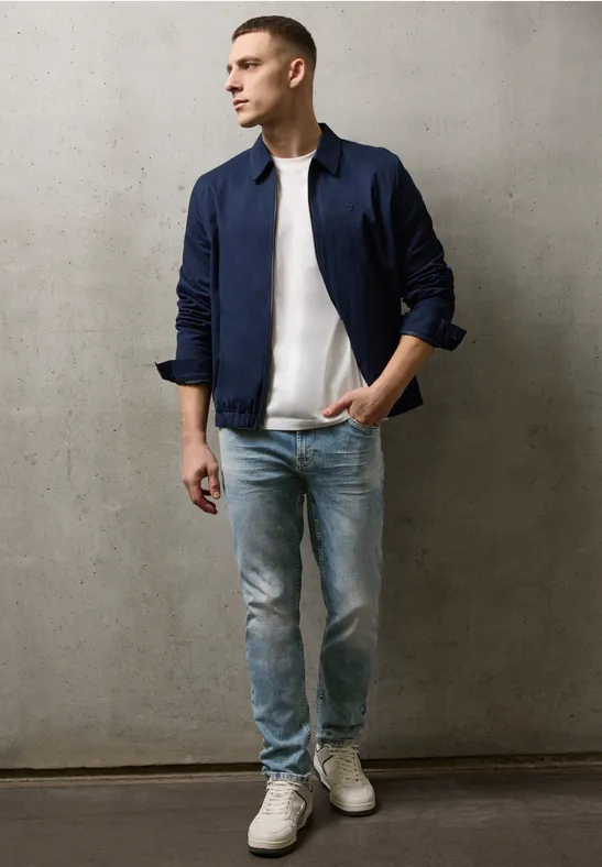 Slim Leg Jeans soft greencast random wash