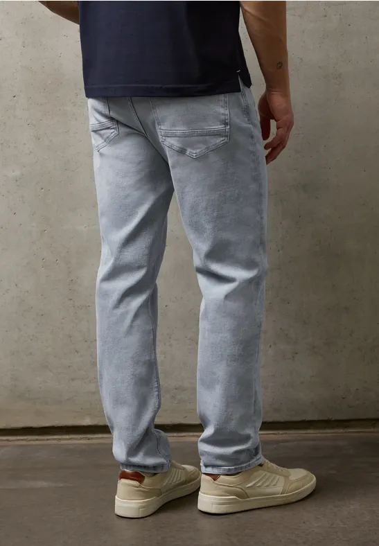 Straight Leg Jeans light grey random wash