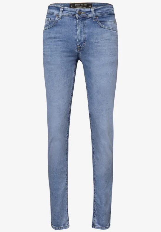 Slim Leg Jeans light blue wash