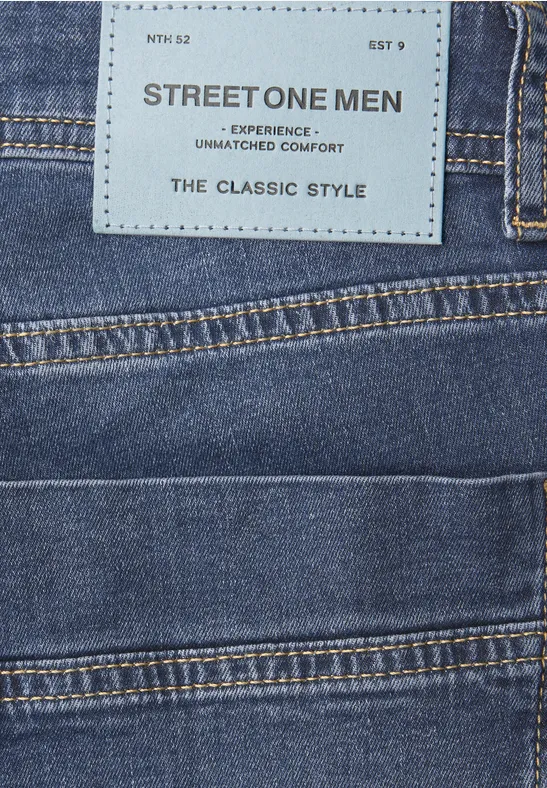 Slim Leg Jeans im Regular Fit mid blue wash