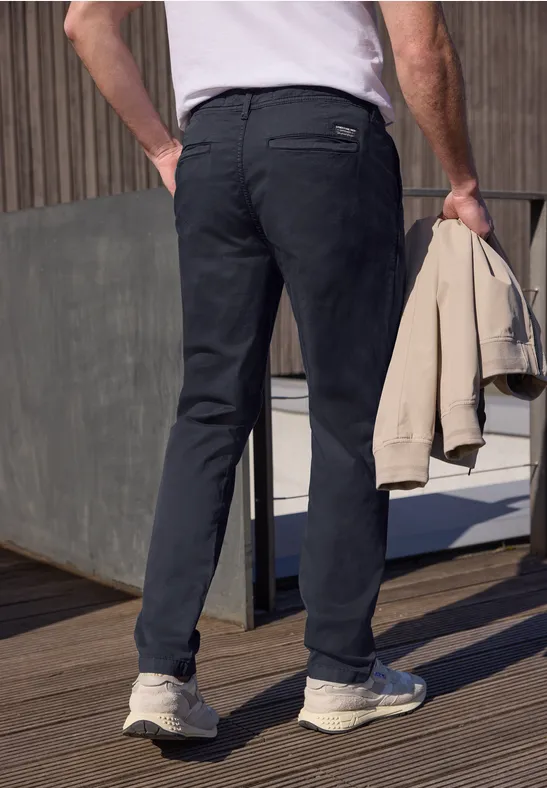 Chino Straight Leg en qualité légère dark ink blue