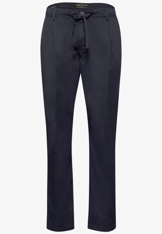 Chino Straight Leg en qualité légère dark ink blue