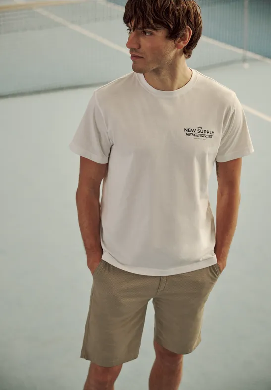 Regular Fit chino shorts met zakken warm sand