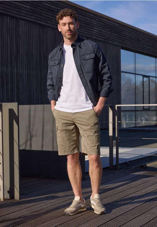 Regular Fit bermuda in cargolook warm sand