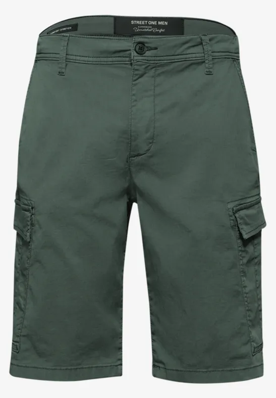 Regular Fit bermuda in cargolook smoke green