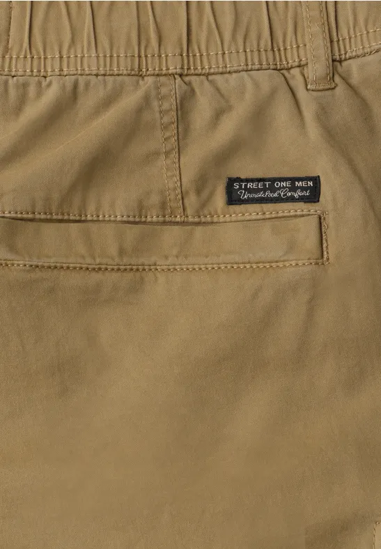 Regular Fit joggingbroek in cargo-look coastal sand