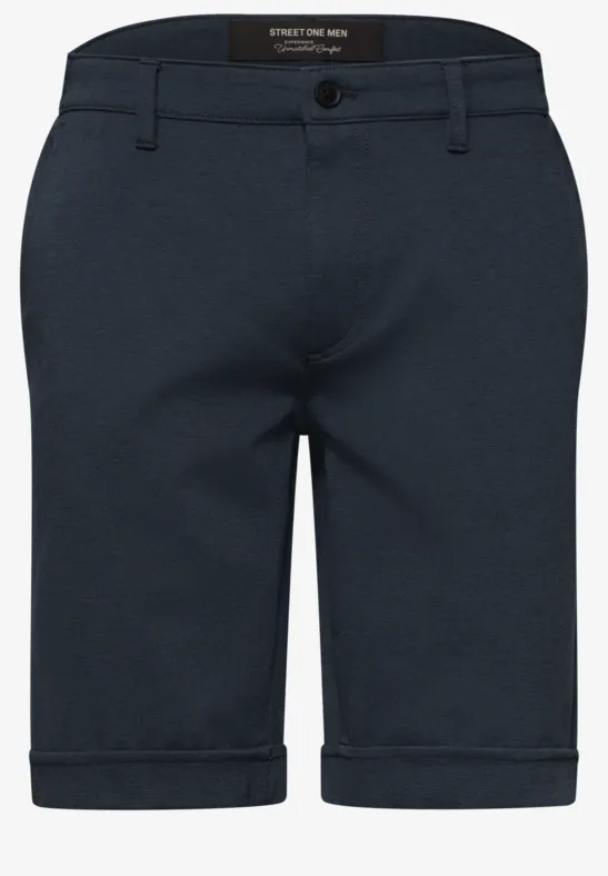 Spodenki chino z dżerseju o kroju Regular Fit dark ink blue