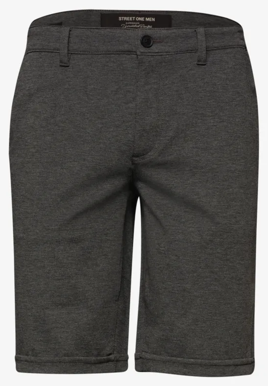 Regular Fit chino shorts van jersey industrial grey