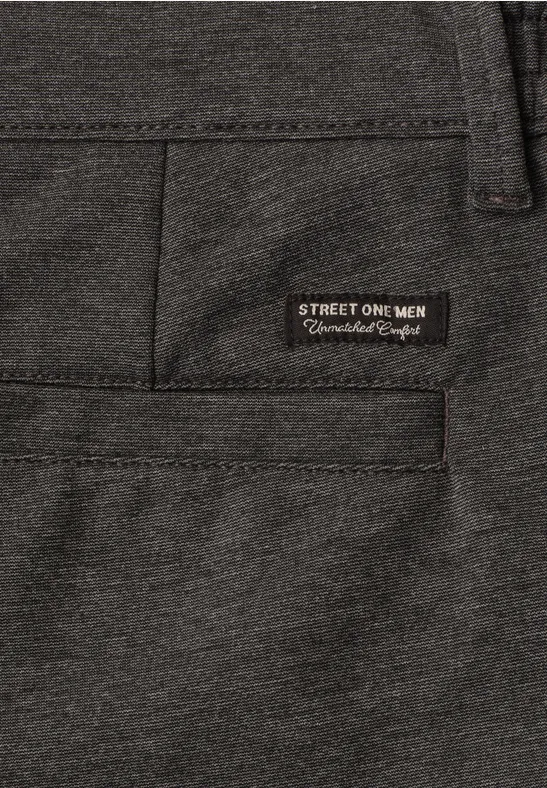 Regular Fit chino shorts van jersey industrial grey