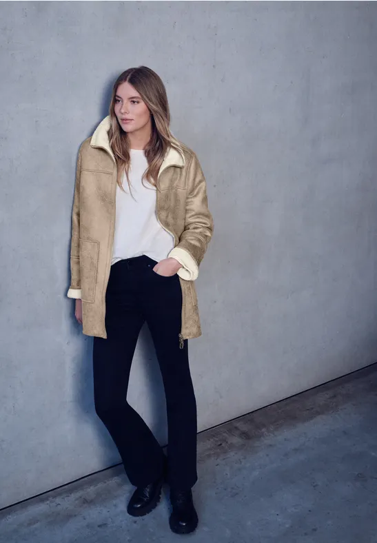 Jas met teddy details reef sand