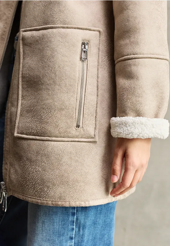 Jas met teddy details reef sand
