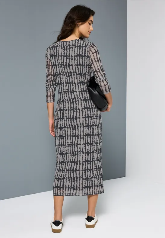 Robe en maille à motifs Black