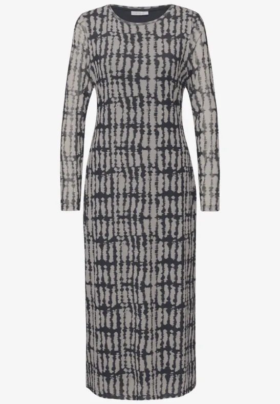 Robe en maille à motifs Black