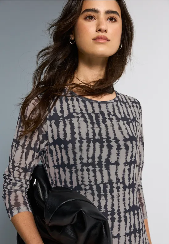 Robe en maille à motifs Black