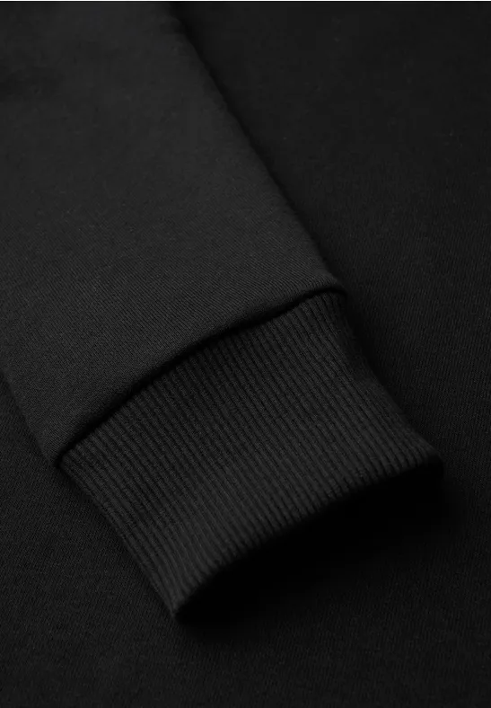Sweat-Kleid in Unifarbe Black