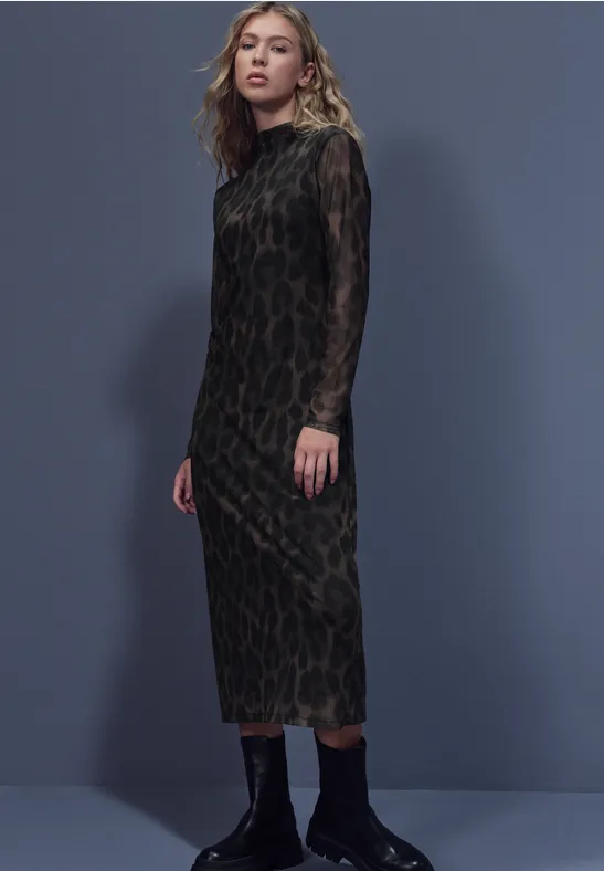 Leo Mesh-Kleid Black