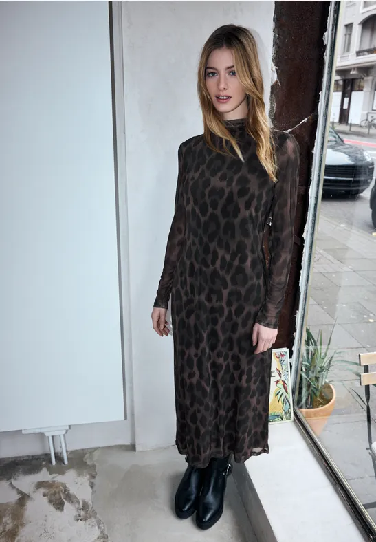 Leo Mesh-Kleid Black