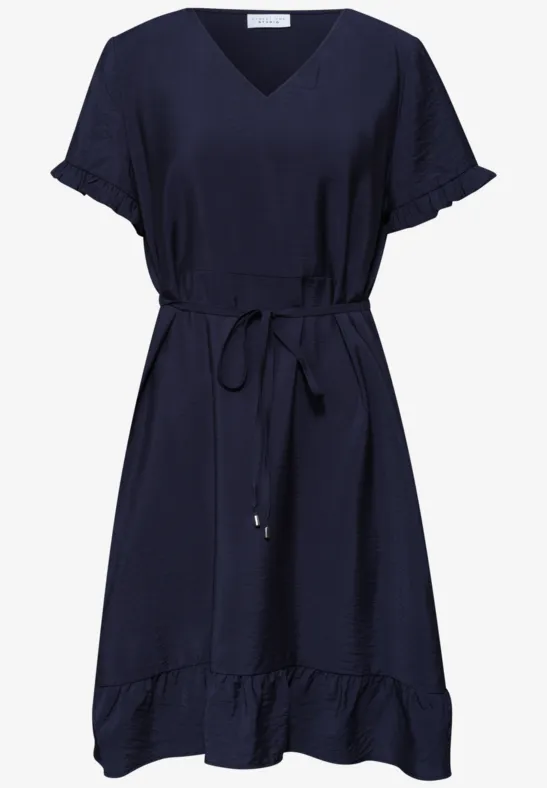 Knielanges Kleid mit Volant-Detail midnight muse