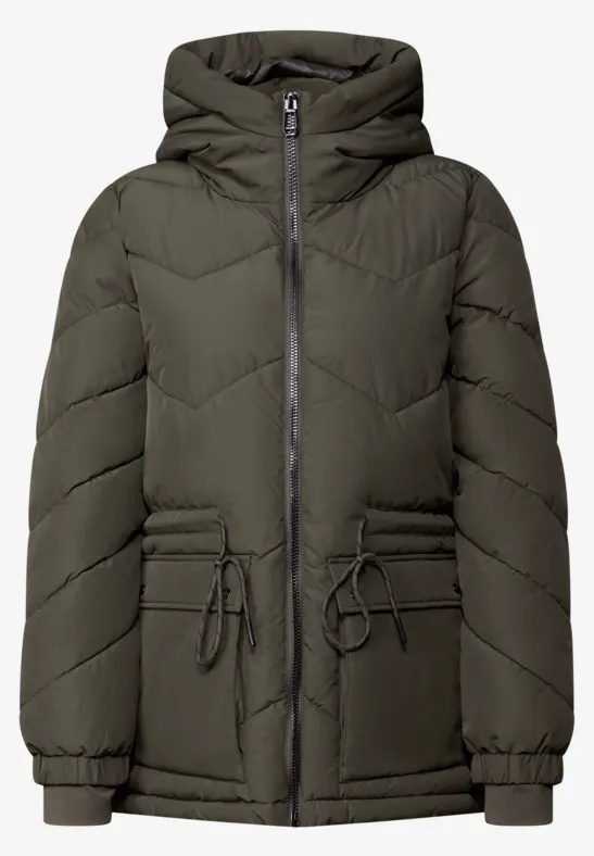 Steppjacke mit Kapuze Beluga Green