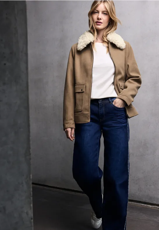Jacke in Woll-Optik COOKIE BROWN