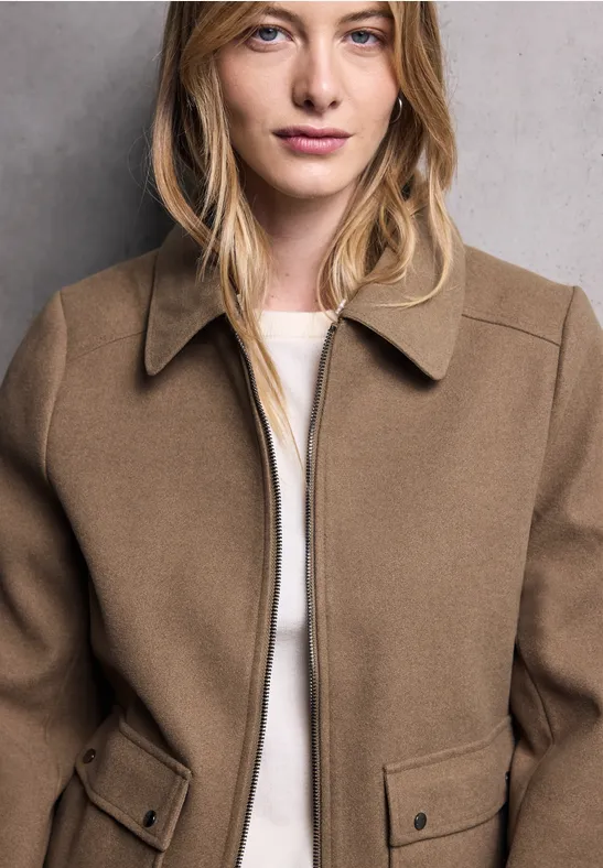 Jacke in Woll-Optik COOKIE BROWN