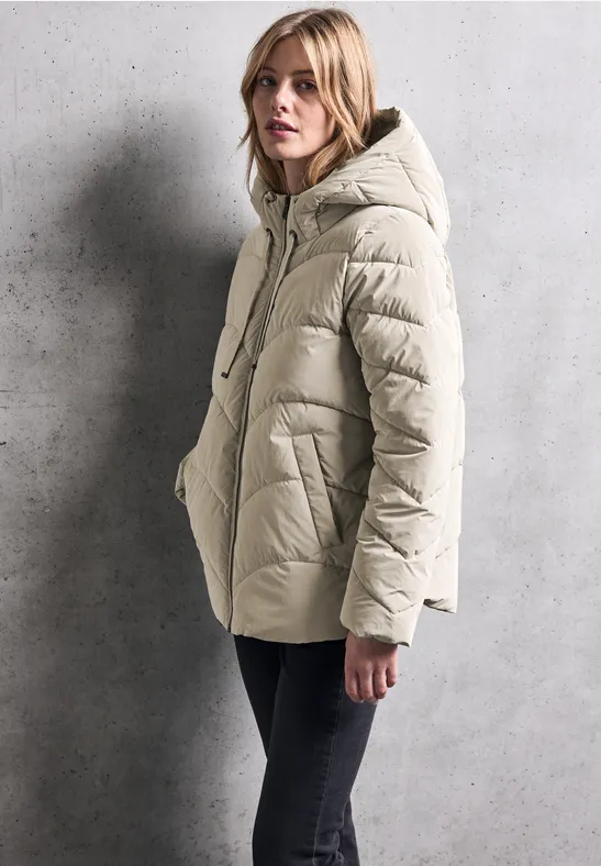 Jacke mit Wellen-Steppung Lunar Stone