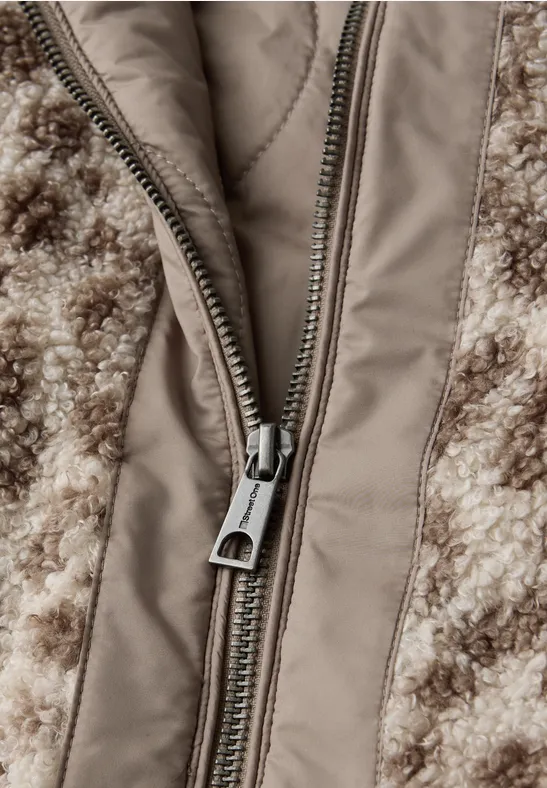 Blouson avec motif léopard cashmere grey