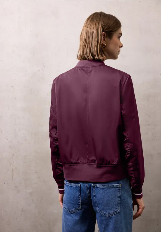Blouson mit Zipper dark plum red