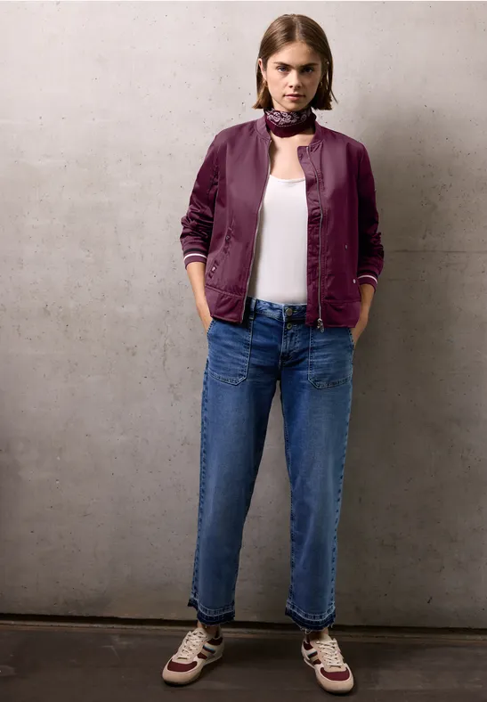 Blouson mit Zipper dark plum red