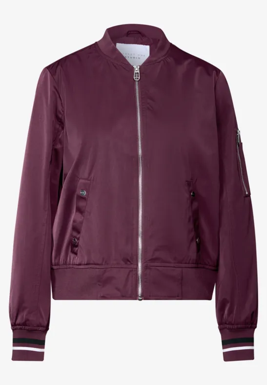 Blouson mit Zipper dark plum red